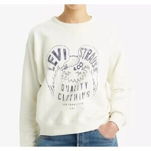 Levi's Graphic Signature Crewneck Sweatshirt - Eagle Egret - Size Small